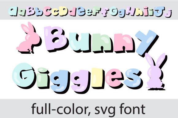 Bunny Giggles: A Playful 3D Font for Whimsical Design