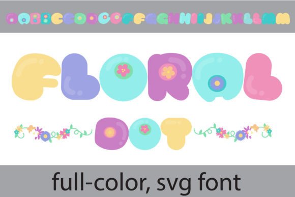 Floral Dot: A Playful Font for Bold, Colorful Branding