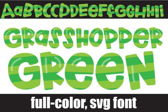 Grasshopper Green: A Playful Stripe Font for Bold Designs