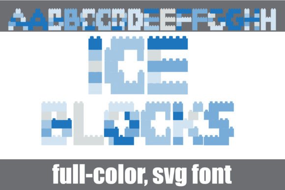 Ice Blocks: A Colorful Building Block Font for Modern Designs