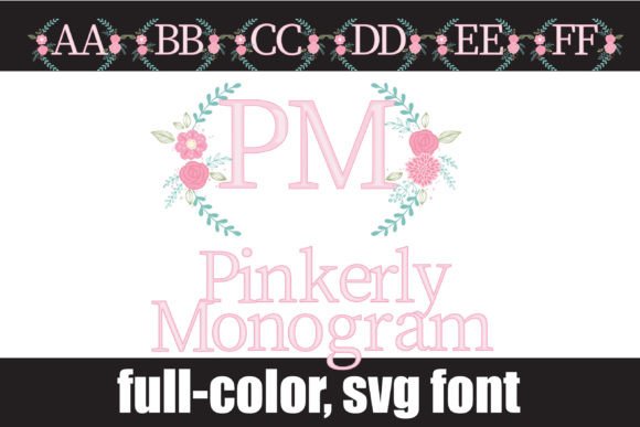 Pinkerly Monogram: Crafting Elegant Initials with Florals