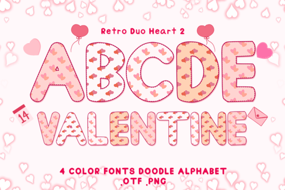 Retro Duo Heart 2: The Adorable Color Font for Every Design