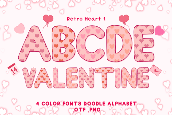 Retro Heart 1: Your Adorable Color Font for Every Design