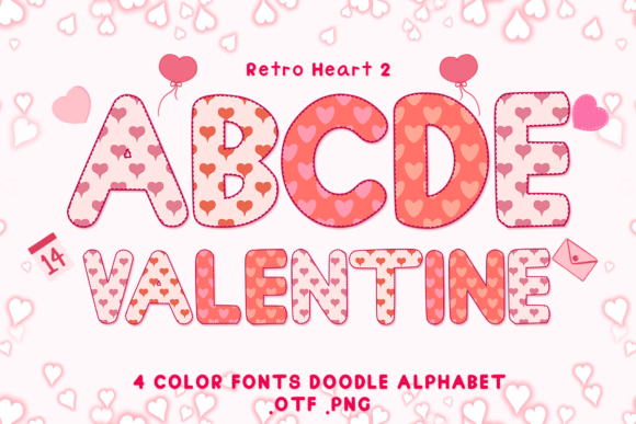 Retro Heart 2: A Color Font for Designs with Genuine Charm