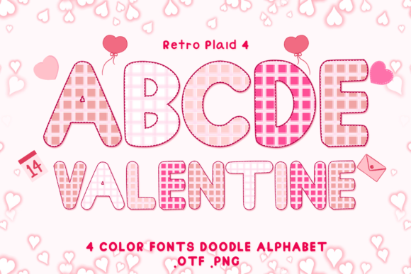 Retro Plaid 4: A Color Font for Cozy, Eye-Catching Designs