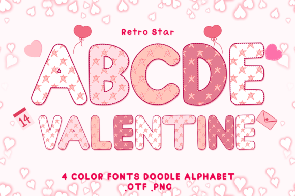 Retro Star: The Adorable Color Font for Heartfelt Design