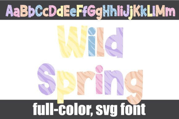 Wild Spring: The Zebra-Striped Font That Brings Pastel Personality to Your Projects