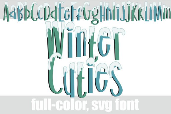 Winter Cuties: A Whimsical Font Dusted in Snow for Your Designs