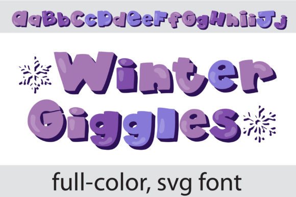 Winter Giggles: A Whimsical 3D Font for Playful Designs